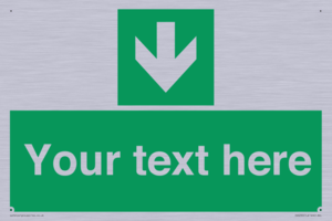 Safe condition Custom arrow down sign